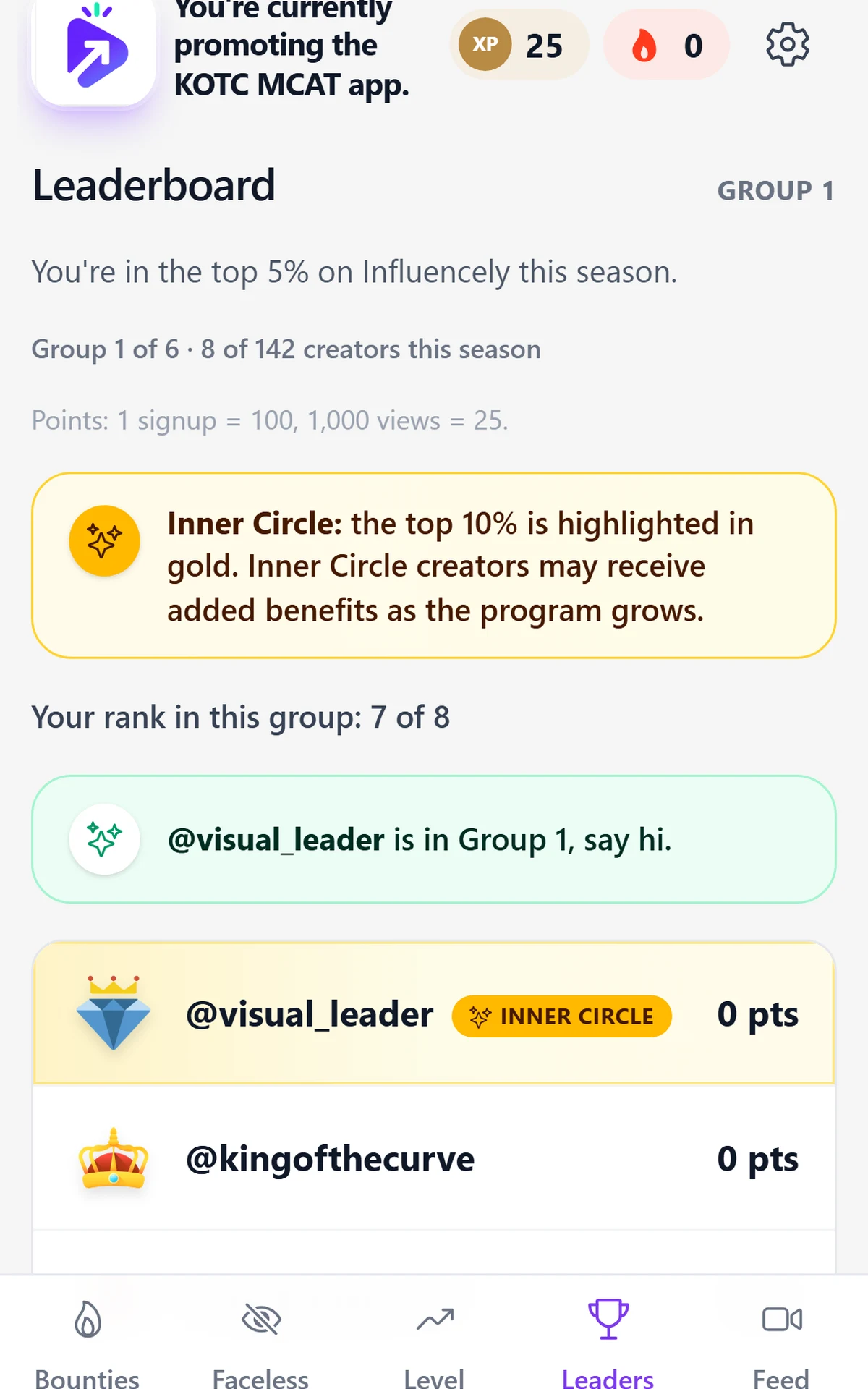 Influencely screenshot
